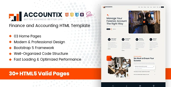 OneSmartSite | Designs » Accountix – Finance and Accounting HTML Template