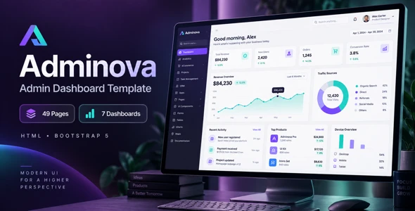 OneSmartSite | Designs » Adminova — Bootstrap 5 HTML Admin Dashboard ...