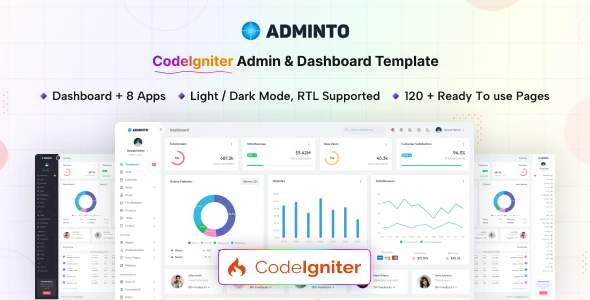 OneSmartSite | Designs » Adminto - CodeIgniter Admin Dashboard Template