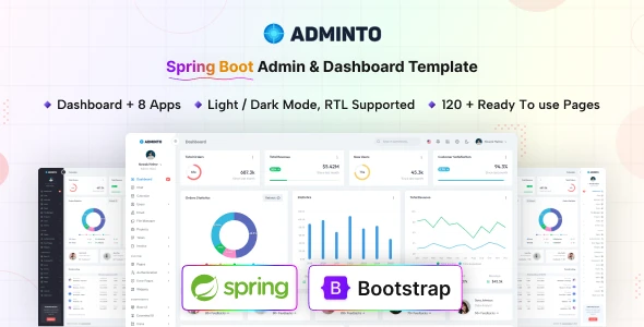 OneSmartSite | Designs » Adminto - Spring Boot Admin Dashboard Template