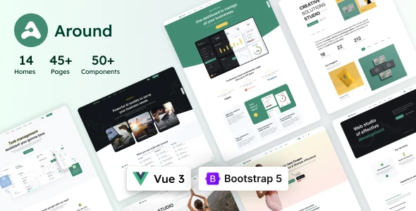 OneSmartSite | Designs » Around - Vue 3 Multipurpose Landing Template