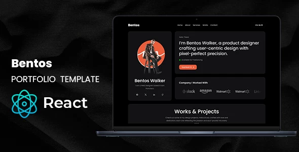 OneSmartSite | Designs » Bentos - React JS Personal Portfolio Template