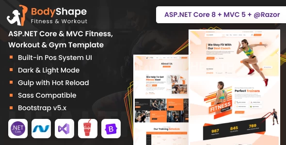OneSmartSite | Designs » BodyShape - ASP.NET Core & MVC Fitness ...