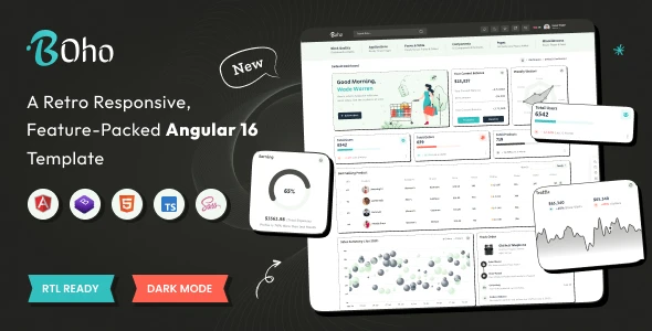 OneSmartSite | Designs » Boho - Angular 21 Admin Dashboard