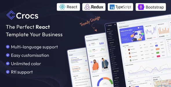 OneSmartSite | Designs » Crocs - React JS Admin Dashboard Template