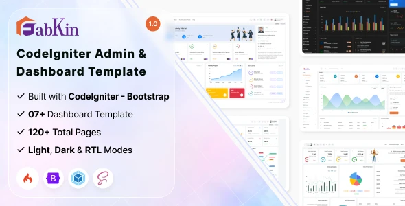 OneSmartSite | Designs » Fabkin - Codeigniter Admin Dashboard Template