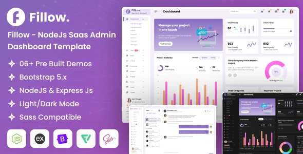 OneSmartSite | Designs » Fillow - Node Js Saas Admin Dashboard Template