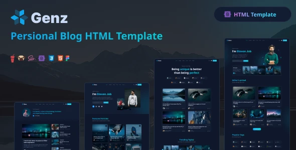 OneSmartSite | Designs » Genz - Creative Personal Blog / Portfolio HTML ...