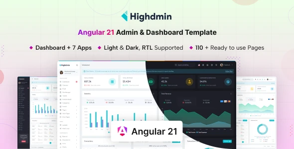 OneSmartSite | Designs » Highdmin - Angular 21 Admin & Dashboard Template