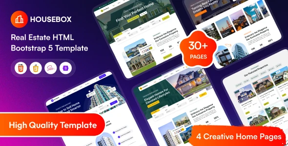 OneSmartSite | Designs » HouseBox - Real Estate HTML Bootstrap 5 Template