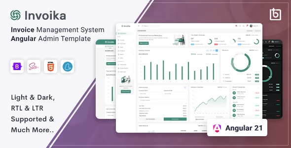 OneSmartSite | Designs » Invoika - Angular 21 Invoice Management Admin ...
