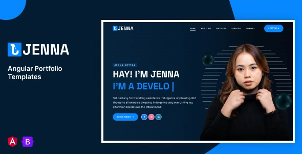 OneSmartSite | Designs » Jenna – Angular Personal Portfolio Template