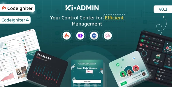 OneSmartSite | Designs » Ki-admin Codeigniter 4 Admin Dashboard Template