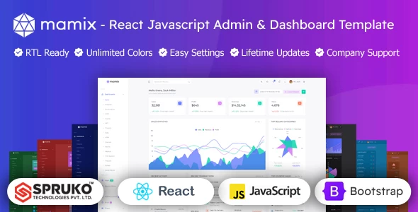 OneSmartSite | Designs » Mamix - Javascript Bootstrap React Admin Panel ...