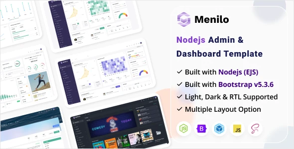 OneSmartSite | Designs » Menilo - Nodejs Admin Dashboard Template