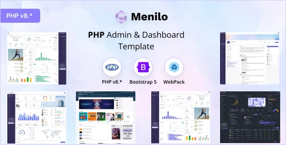 OneSmartSite | Designs » Menilo - PHP Admin & Dashboard Template