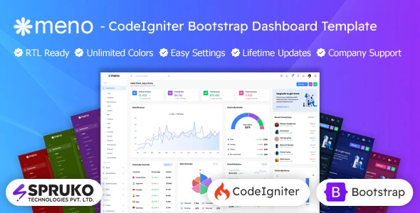OneSmartSite | Designs » Meno - Bootstrap Dashboard Codeigniter Admin ...