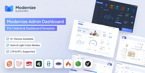 OneSmartSite | Designs » Modernize Multipurpose Admin Dashboard Template