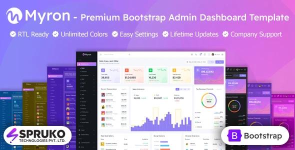 OneSmartSite | Designs » Myron – Multipurpose Bootstrap 5 HTML Admin ...