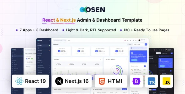 OneSmartSite | Designs » Osen - React & Next.js Admin Dashboard ...
