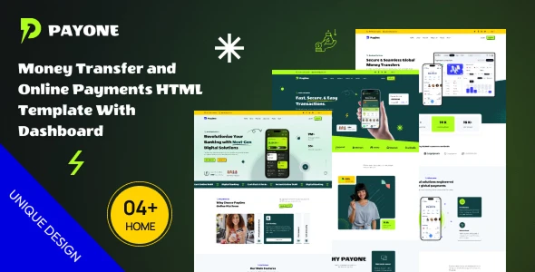 OneSmartSite | Designs » PayOne - Money transfer & online payments HTML ...