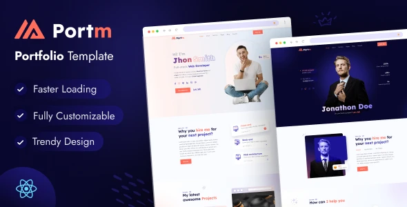 OneSmartSite | Designs » Portm - Personal Portfolio ReactJS Template