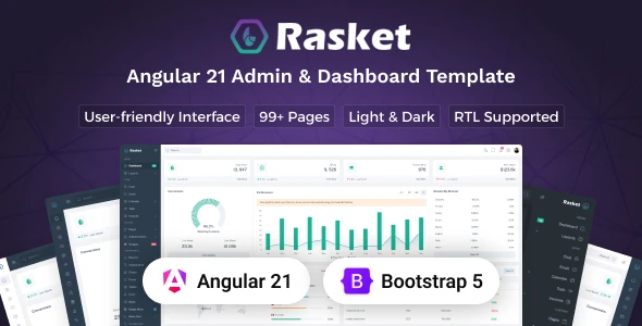 OneSmartSite | Designs » Rasket - Angular 21 Admin Dashboard Template