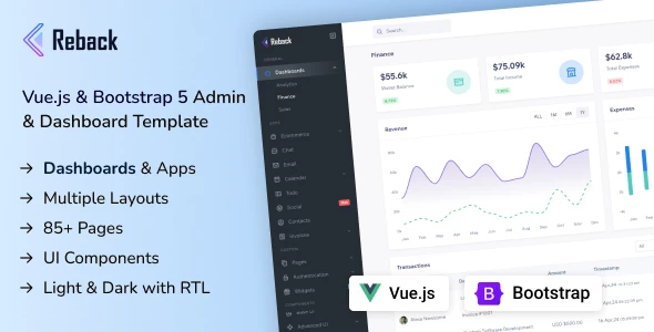 OneSmartSite | Designs » Reback - Vuejs Admin & Dashboard Template
