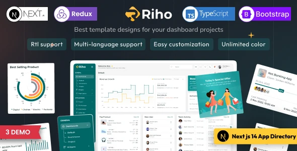 OneSmartSite | Designs » Riho – React Nextjs Admin & Dashboard Template