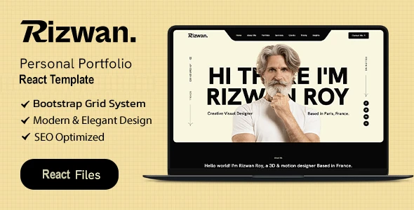 OneSmartSite | Designs » Rizwan Personal React Portfolio Template