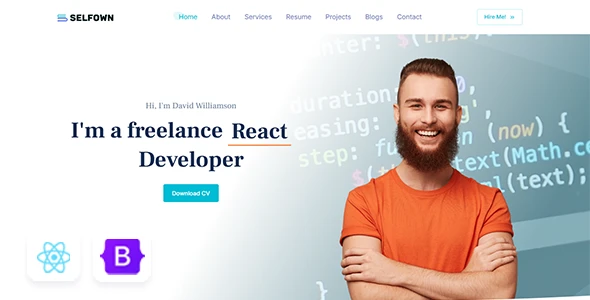 OneSmartSite | Designs » Selfown - React Personal Portfolio Template