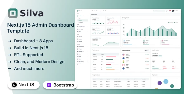OneSmartSite | Designs » Silva - Next Js 15 Admin & Dashboard Template
