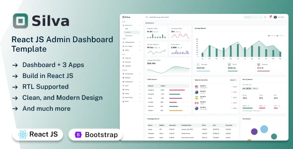 OneSmartSite | Designs » Silva - React Admin & Dashboard Template
