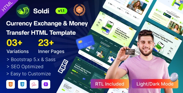 OneSmartSite | Designs » Soldi – Currency Exchange & Money Transfer ...