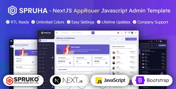 OneSmartSite | Designs » Spruha - Javascript AppRouter Nextjs Admin ...