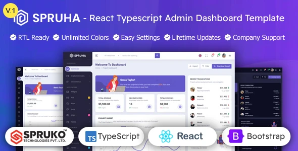 OneSmartSite | Designs » Spruha - Typescript React Admin Dashboard Template