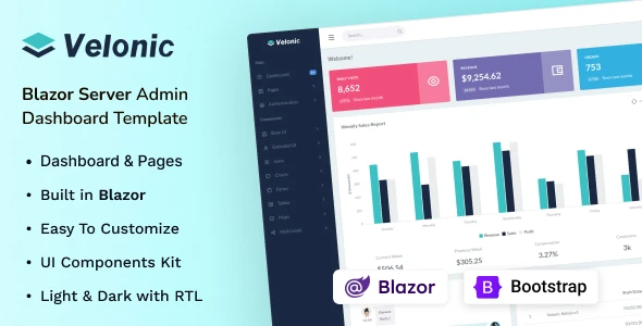 OneSmartSite | Designs » Velonic - Blazor Server Admin & Dashboard Template