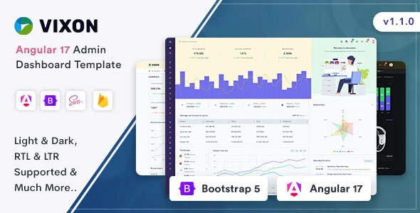 OneSmartSite | Designs » Vixon - Angular 17 Admin & Dashboard Template