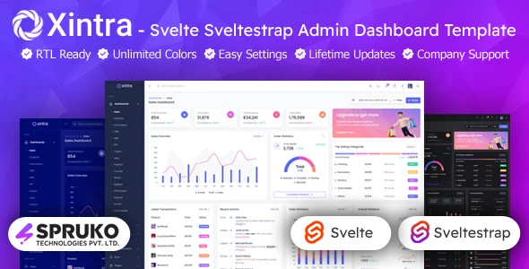OneSmartSite | Designs » Xintra – Svelte TypeScript Admin Dashboard ...