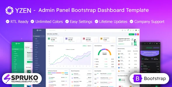 OneSmartSite | Designs » Yzen - HTML Admin Panel Bootstrap Dashboard ...