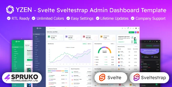 OneSmartSite | Designs » Yzen - Svelte Typescript Admin Dashboard Template