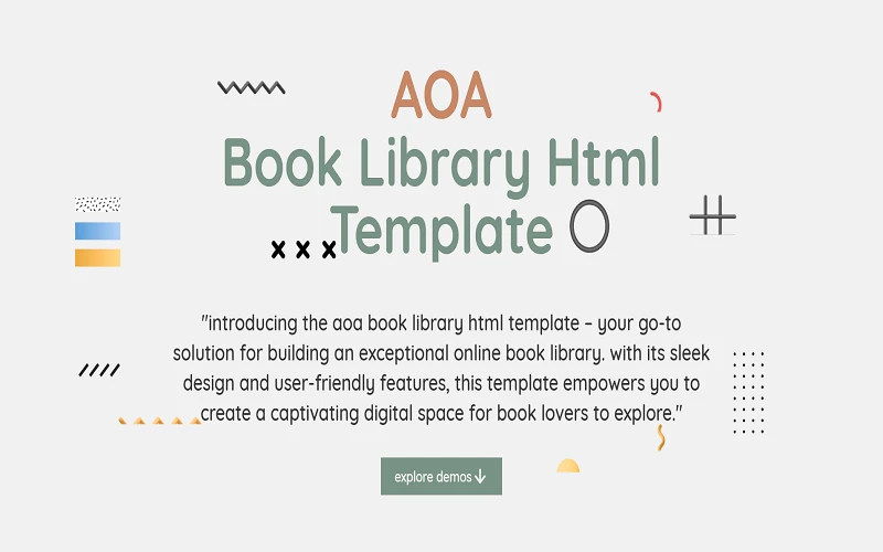 OneSmartSite | Designs » Aoa - Book Library Html Template