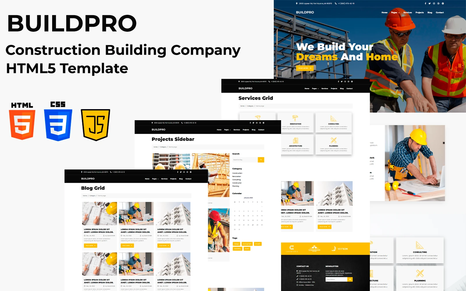 OneSmartSite | Designs » BUILDPRO - Construction Building Company HTML5 ...