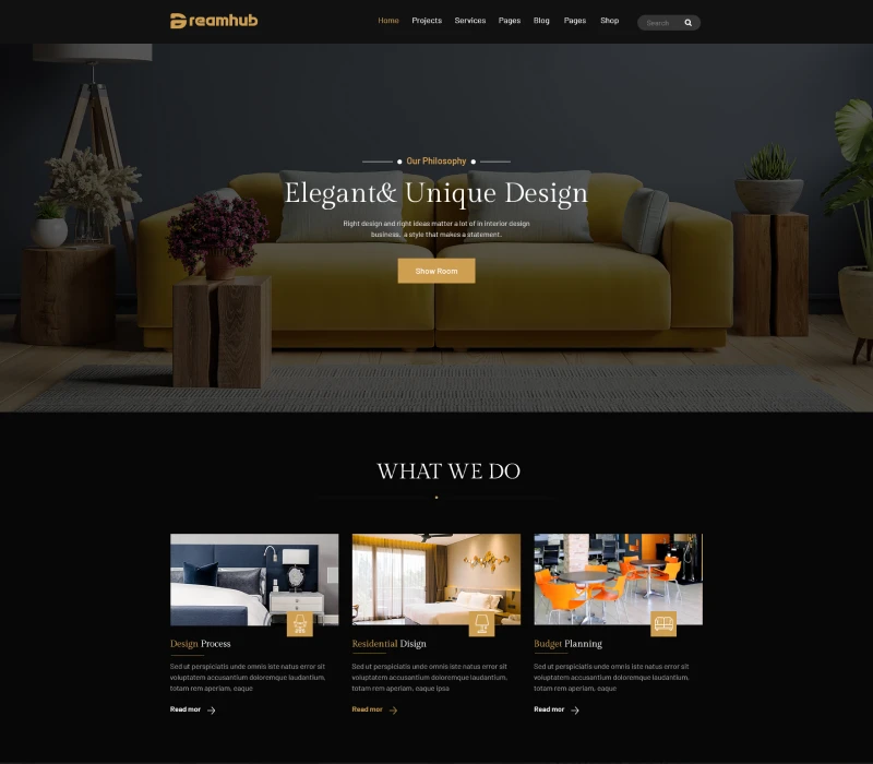 OneSmartSite | Designs » Dreamhub Interior-Design HTML5 Template