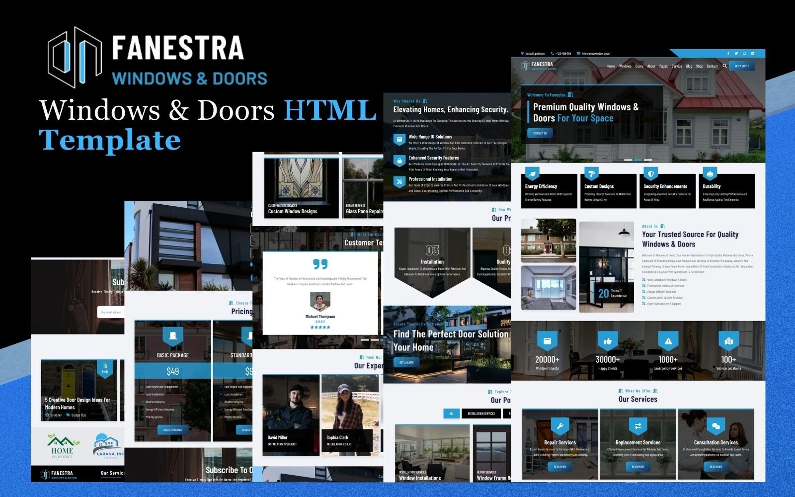 OneSmartSite | Designs » Fanestra - Windows and Doors Services HTML5 ...