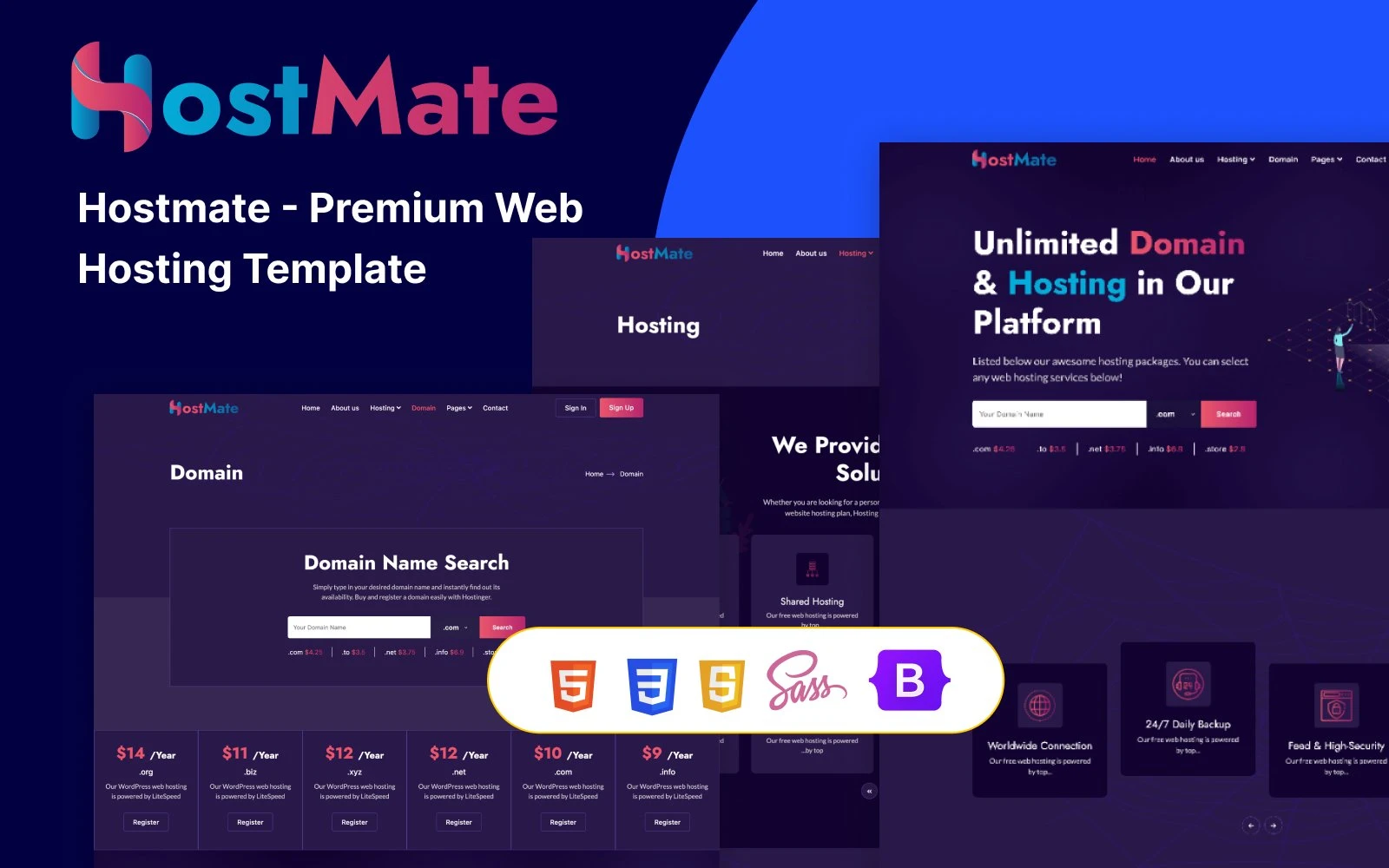 OneSmartSite | Designs » Hostmate - Premium Web Hosting HTML Template
