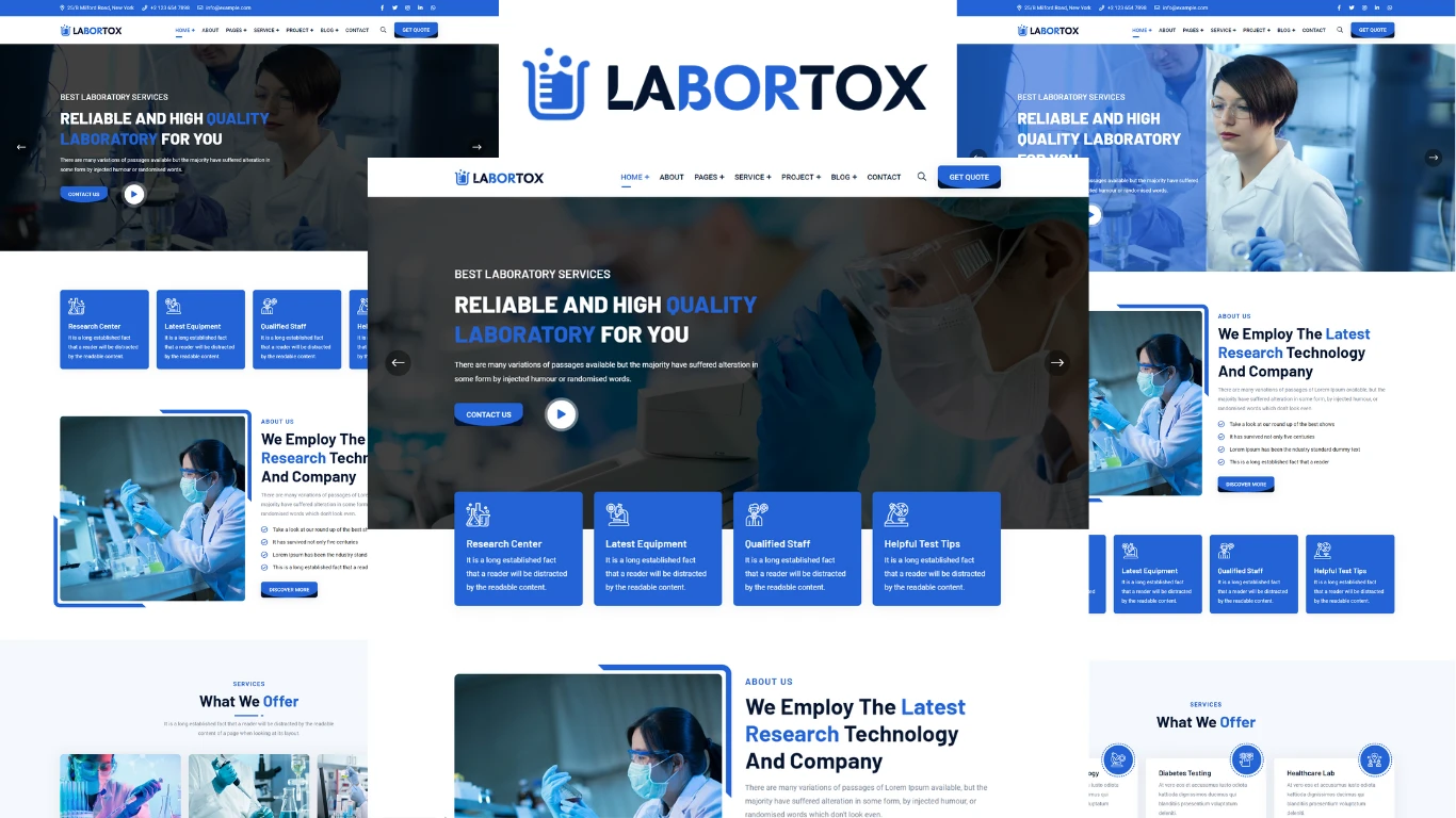 Lab Design Template Labelled OneSmartSite | Designs » Labortox - Laboratory And Scientific Research ...