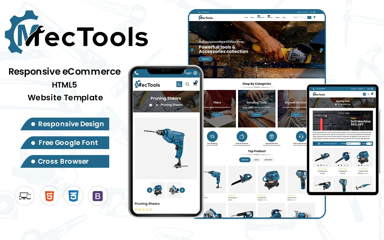 OneSmartSite | Designs » MecTools - The Ultimate Mechanical Tools HTML ...