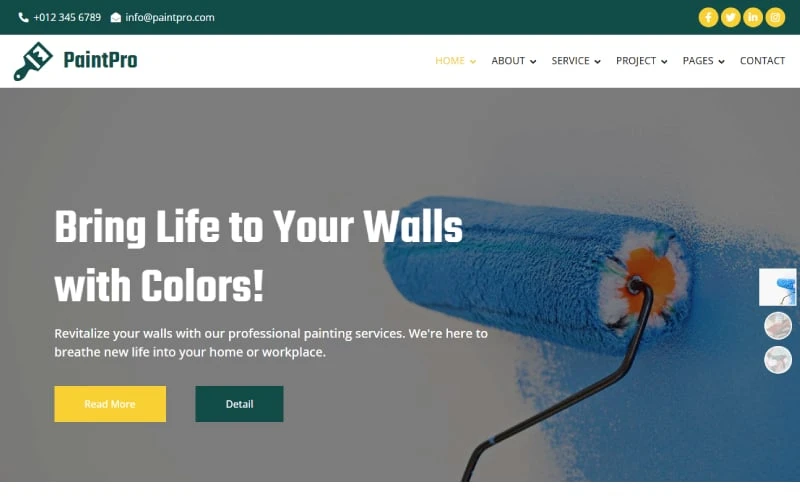OneSmartSite | Designs » Paintpro - Painting HTML Template