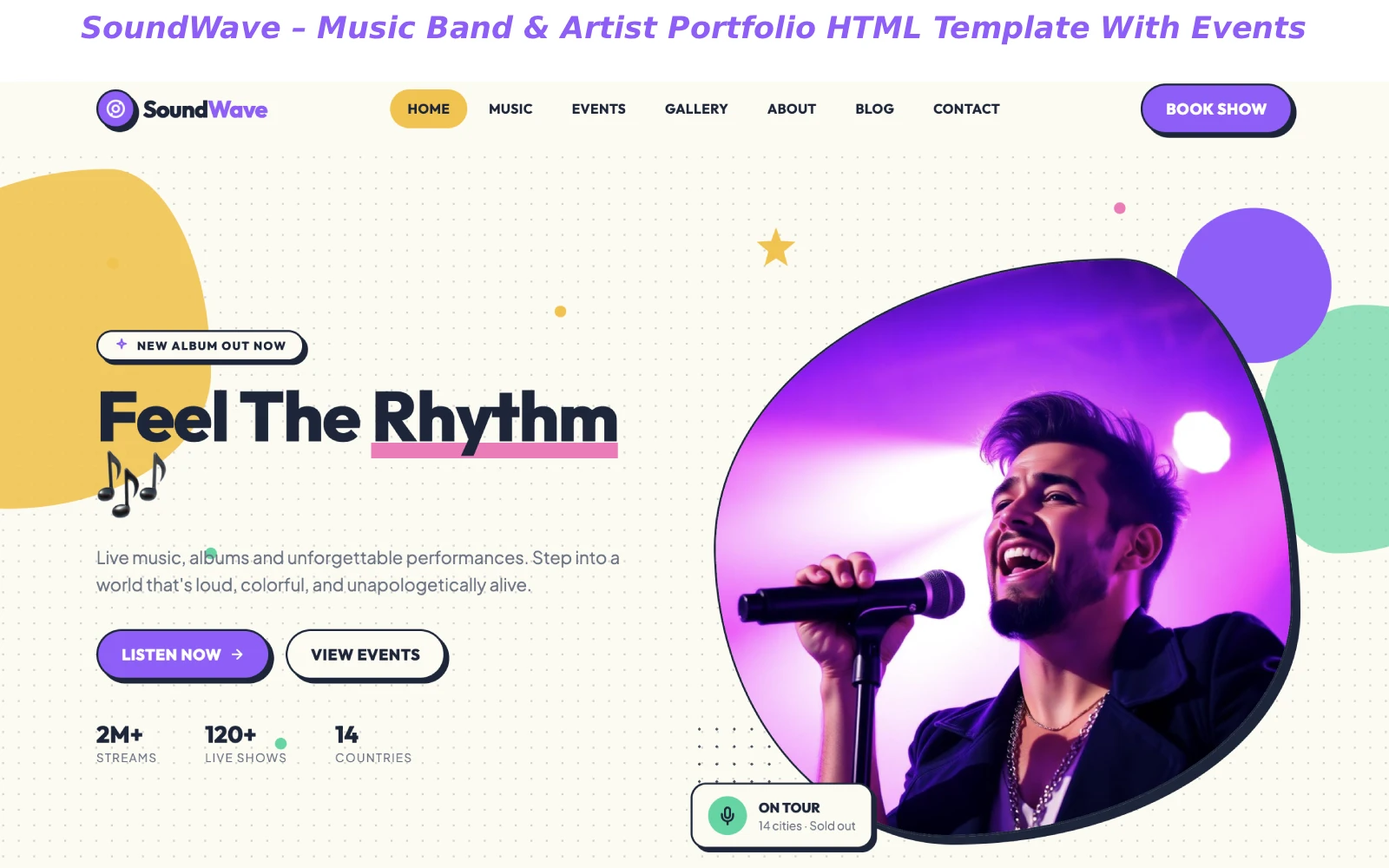 Music List Layout Html/css OneSmartSite | Designs ยป SoundWave โ Music Band & Artist Portfolio ...